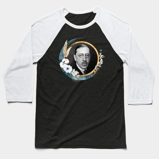 Igor Stravinsky Baseball T-Shirt by TheMusicophile